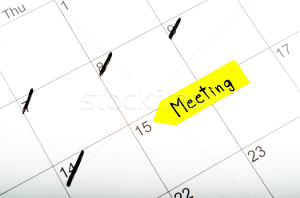 Setting a meeting date on calendar Stock photo © pxhidalgo