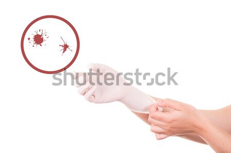 hand in gloves, virus concept Stock photo © pxhidalgo