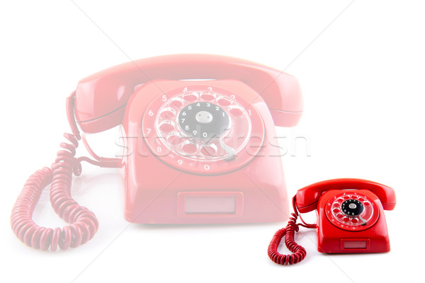 Telephone concept old red phone Stock photo © pxhidalgo
