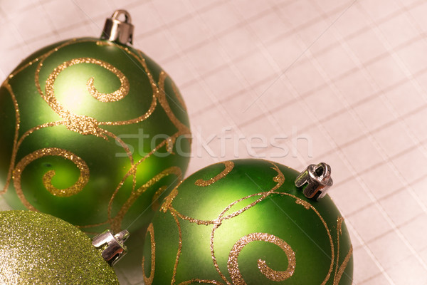 Green Christmas-tree decorations. Selective focus. Stock photo © pxhidalgo