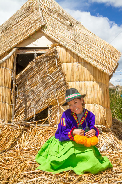 latin woman in national clothes. Peru. s. america Stock photo © pxhidalgo