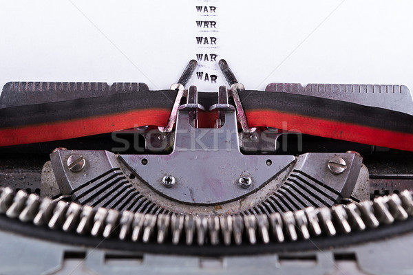 Concept about War written on an old typewriter . Stock photo © pxhidalgo