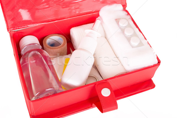 first aid kit on a white background Stock photo © pxhidalgo