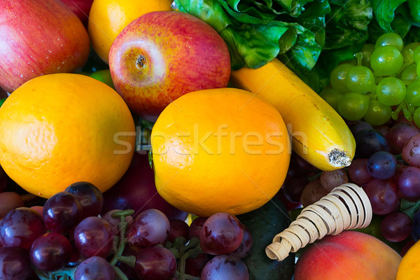 Foto stock: Frutas · legumes · maçã · fruto · garrafa · armazenar