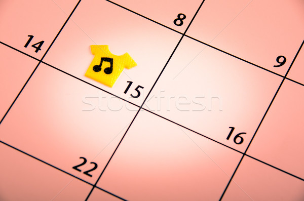 Mark on the calendar with music simbol Stock photo © pxhidalgo