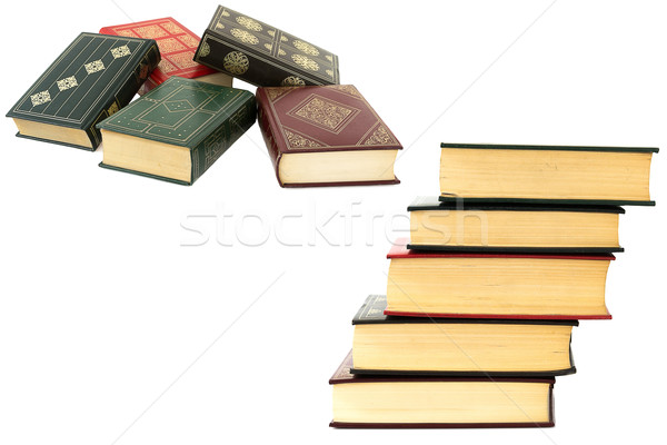 Stock foto: Gestapelt · alten · Pfund · Buch · Hintergrund · Bildung