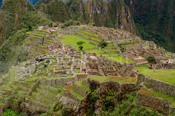 The Incan ruins of Machu Picchu in Peru Stock photo © pxhidalgo