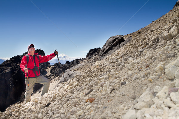 man hiking in a mountain Stock photo © pxhidalgo