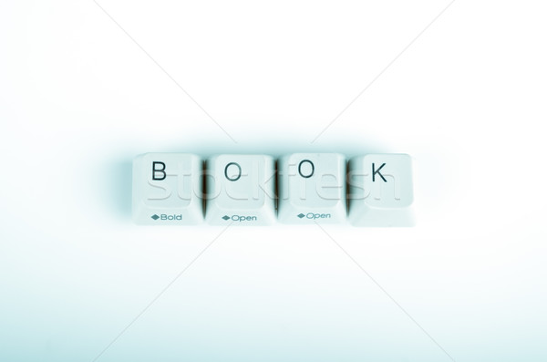 Boek woord geschreven computer knoppen business Stockfoto © pxhidalgo