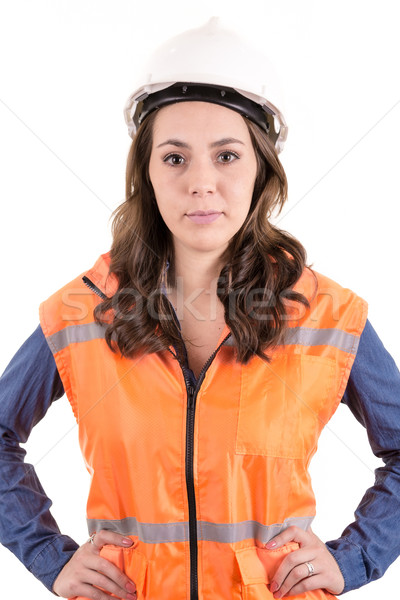  woman wearing protective equipment Stock photo © pxhidalgo