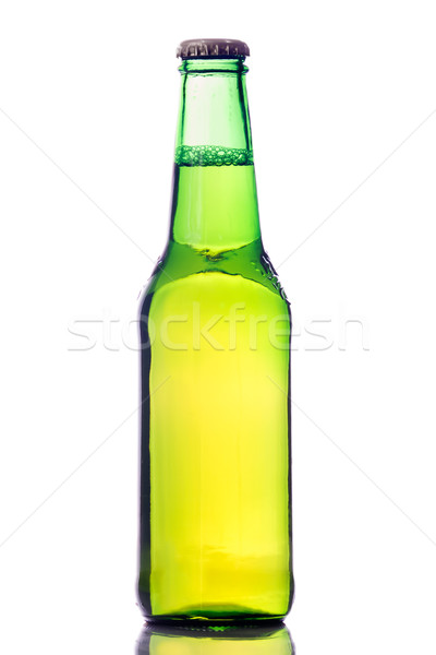Bottle of beer, on white background, reflection Stock photo © pxhidalgo