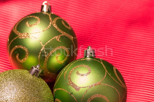 Green Christmas-tree decorations. Selective focus. Stock photo © pxhidalgo