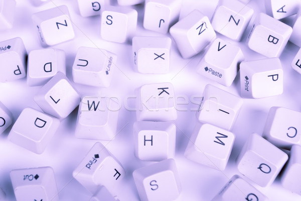 Stack of blue Computer Keyboard keys Stock photo © pxhidalgo