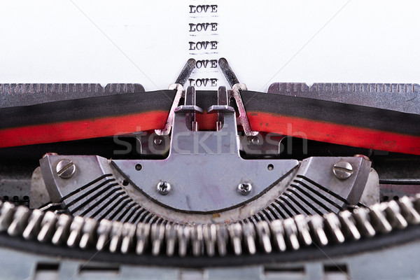Concept about Love written on an old typewriter . Stock photo © pxhidalgo