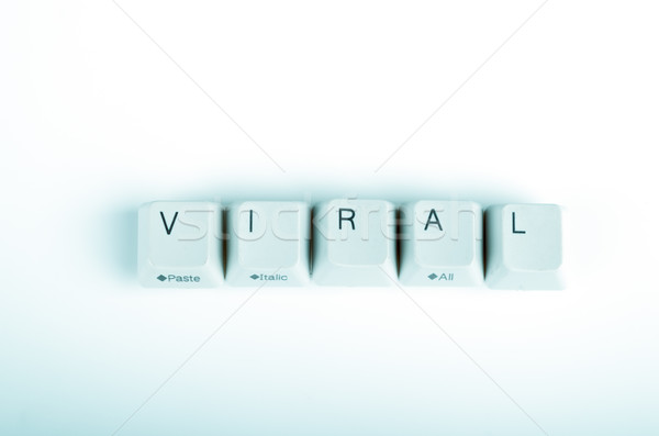 ウイルスの 言葉 書かれた コンピュータ ボタン ビジネス ストックフォト © pxhidalgo