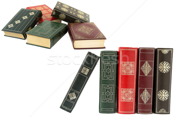 Stock foto: Gestapelt · alten · Pfund · Buch · Hintergrund · Bildung