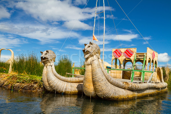 Stock photo: The floating and tourist Islands of lake Titicaca
