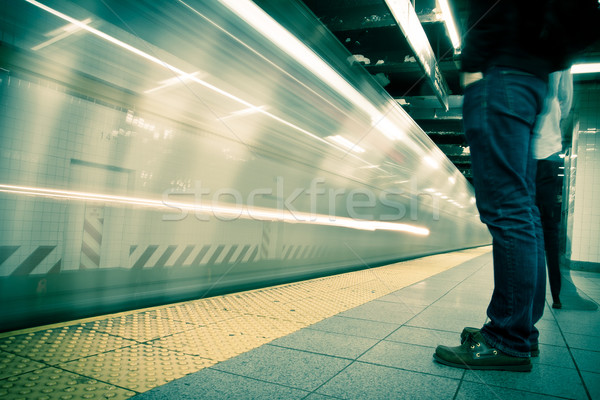 Times Square métro gare New York City pomme hiver Photo stock © pxhidalgo