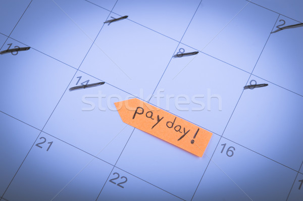 ストックフォト: 日 · 書かれた · 付箋 · カレンダー · お金