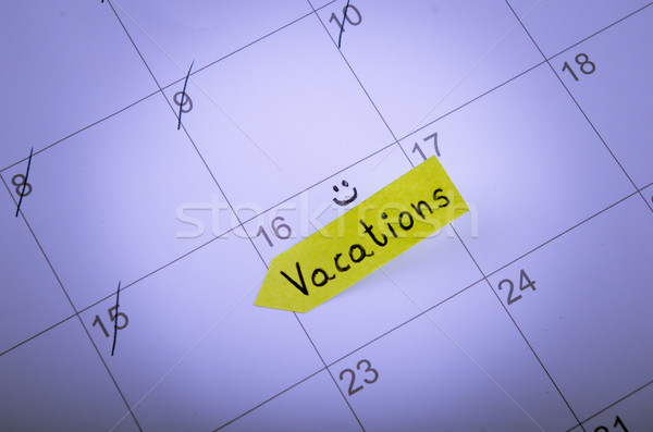 Vacation day is marked on a calendar Stock photo © pxhidalgo