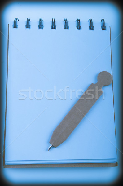 pen lying on opened notebook. color toning Stock photo © pxhidalgo