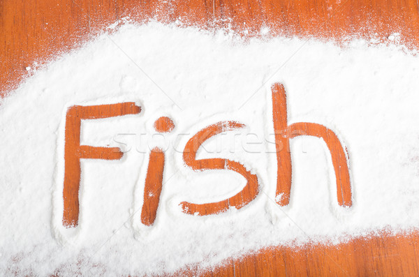 Fish sign, Flour Artwor Stock photo © pxhidalgo