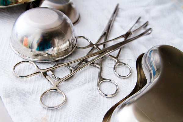 Chirurgisch Werkzeuge Arbeit Hintergrund Krankenhaus Medizin Stock foto © pxhidalgo