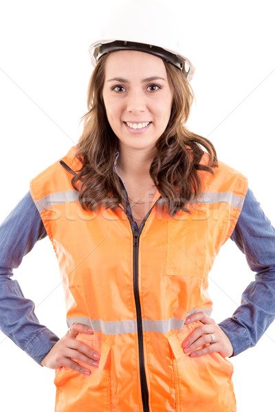  woman wearing protective equipment Stock photo © pxhidalgo