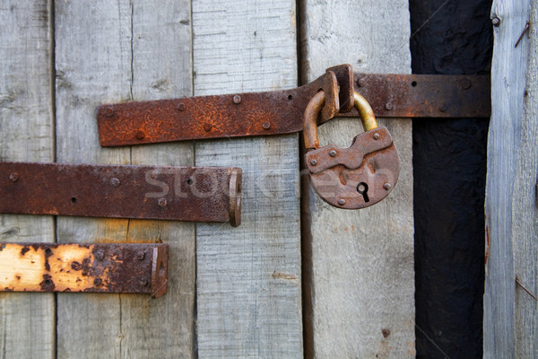 Old rusty padlock Stock photo © pzaxe