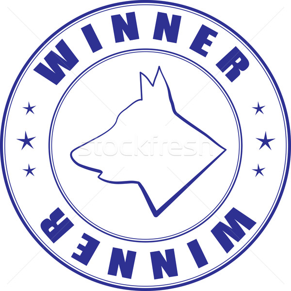 Vector sketch of stamp for certificate of canine club Stock photo © pzaxe