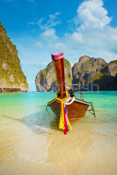 Geleneksel uzun kuyruk tekne Tayland ada Stok fotoğraf © pzaxe