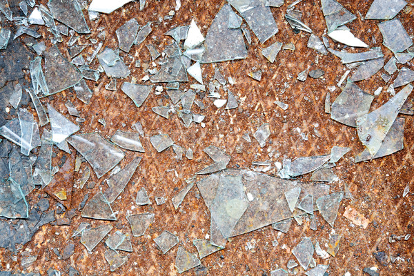 Rusty old metal floor and glass Stock photo © pzaxe