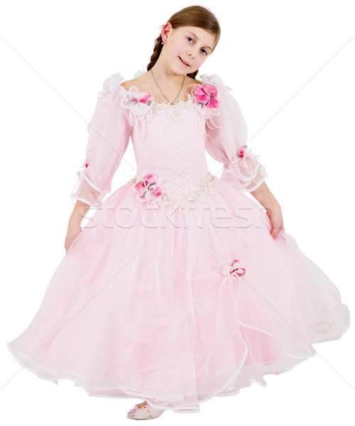 Girlie in pinkish dress Stock photo © pzaxe