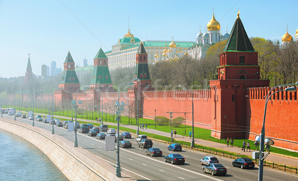 Foto stock: Kremlin · complexo · Rússia · Moscou · palácio · dourado