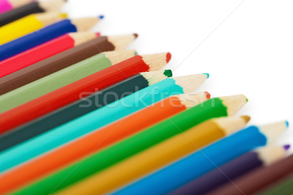 Bleistifte isoliert weiß Set Bleistift Stock foto © pzaxe