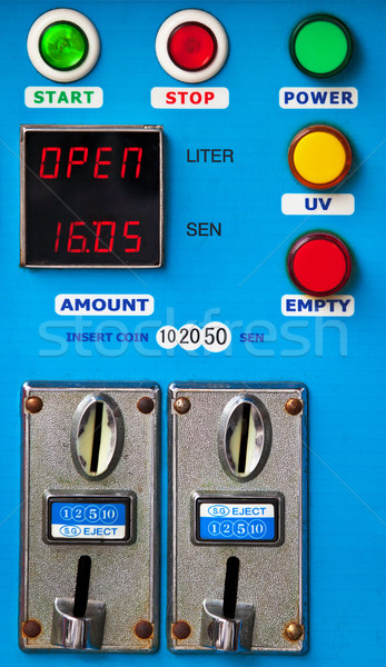 Panel of the old machine for drinking water sale Stock photo © pzaxe