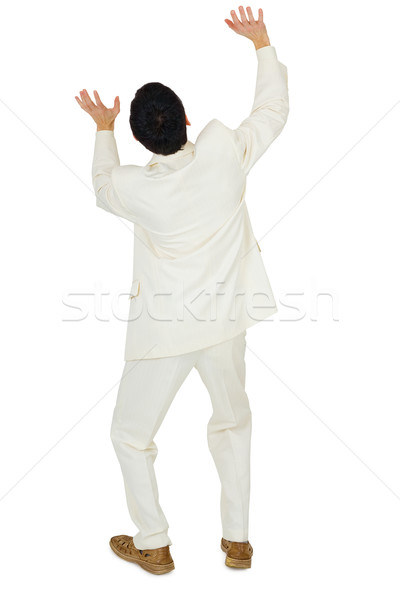 Człowiek ręce zablokowany zagrożenia górę biały Zdjęcia stock © pzaxe