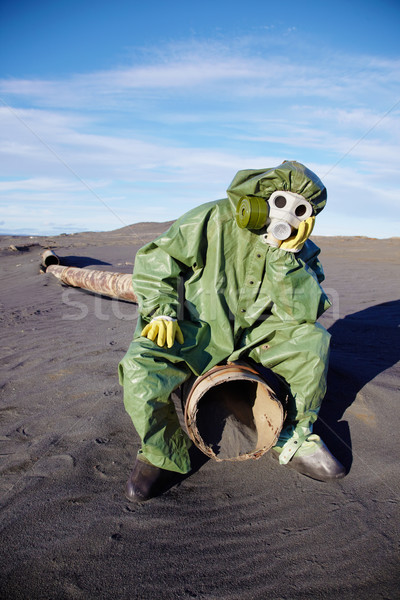 Scientific ecologist in urbanistic desert Stock photo © pzaxe