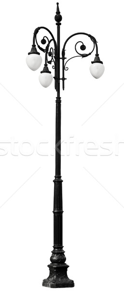 Victorian vintage lamp post isolated on white background Stock photo © pzaxe