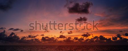 Pitoresco belo ver céu pôr do sol tropical Foto stock © pzaxe