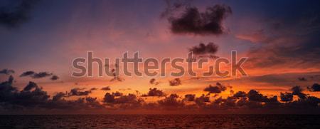 Stock foto: Malerische · schönen · Ansicht · Himmel · Sonnenuntergang · tropischen