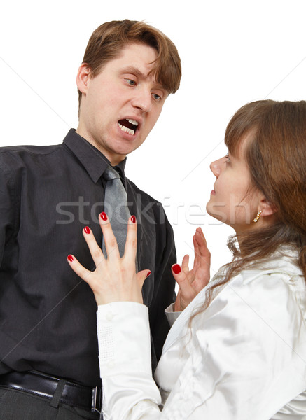 Man terribly shouts at young woman Stock photo © pzaxe