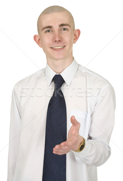 Business man with an open hand Stock photo © pzaxe