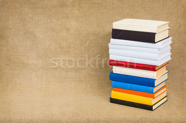 Pyramid from books on a canvas Stock photo © pzaxe