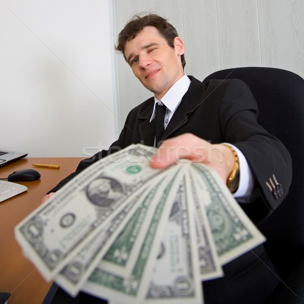 The artful businessman and money Stock photo © pzaxe