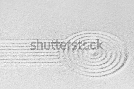 Circle drawn on sand of Japanese rock-garden Stock photo © pzaxe