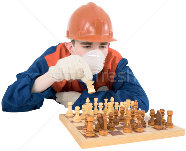 Builder play in chess Stock photo © pzaxe