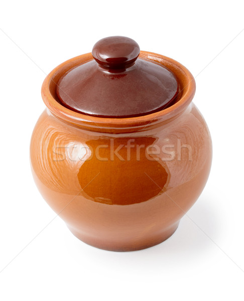 Enameling ceramic pot on white background Stock photo © pzaxe