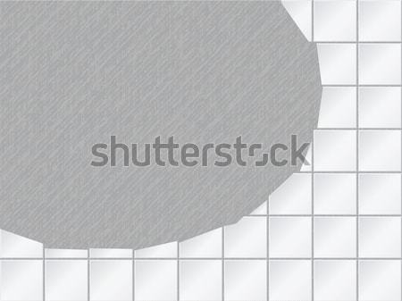 Vector background - tiled wall with a large hole Stock photo © pzaxe