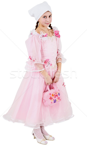 Girl in pinkish dress Stock photo © pzaxe